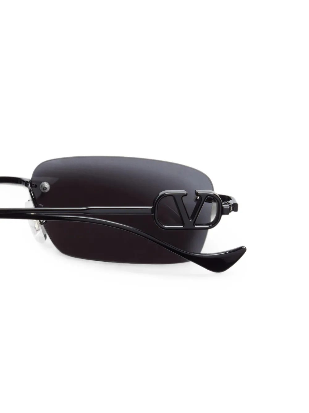 VALENTINO GARAVANI EYEWEAR VLogo zonnebril met randloos montuur Zwart