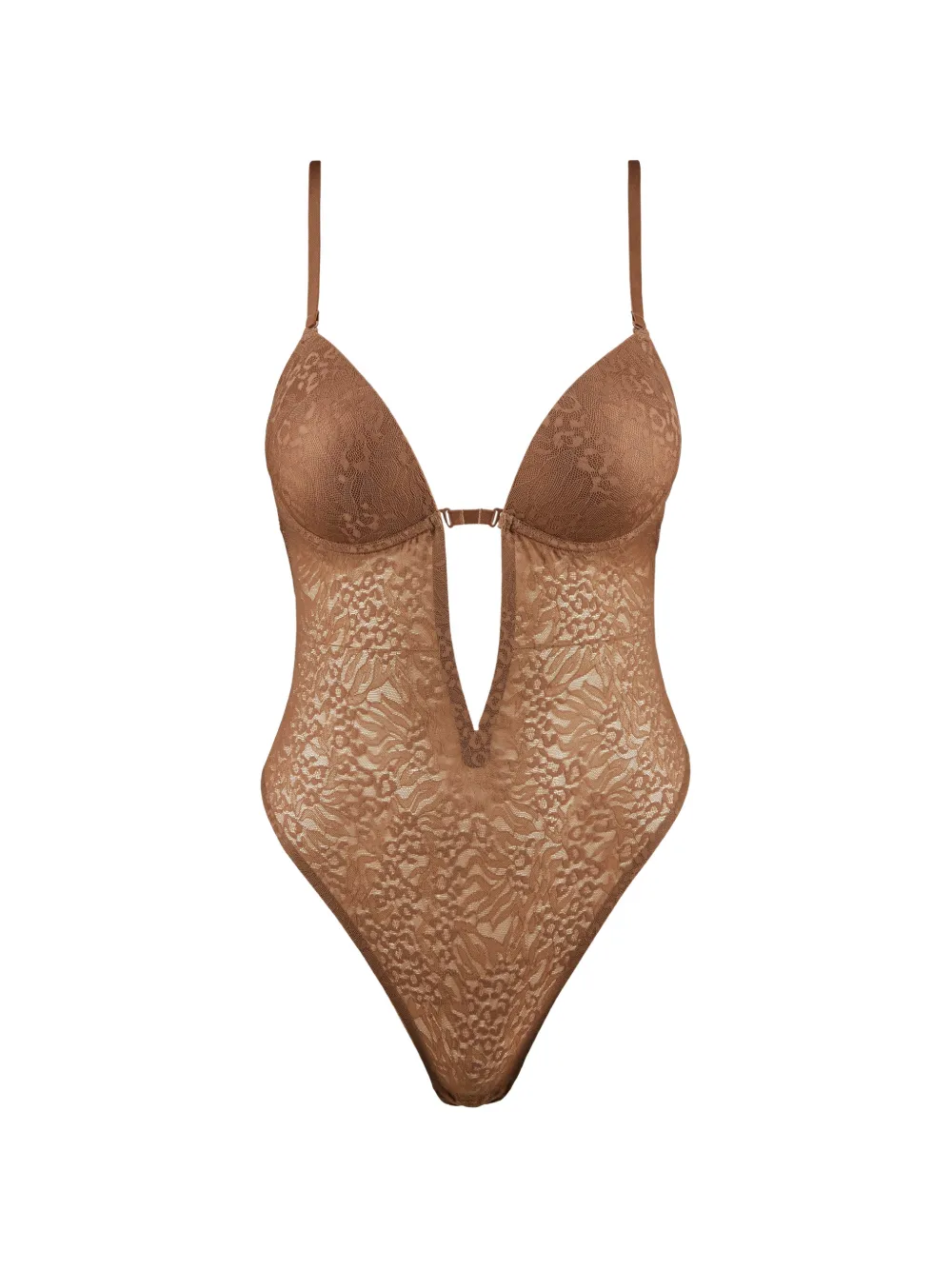 Aubade Body in pizzo - Marrone