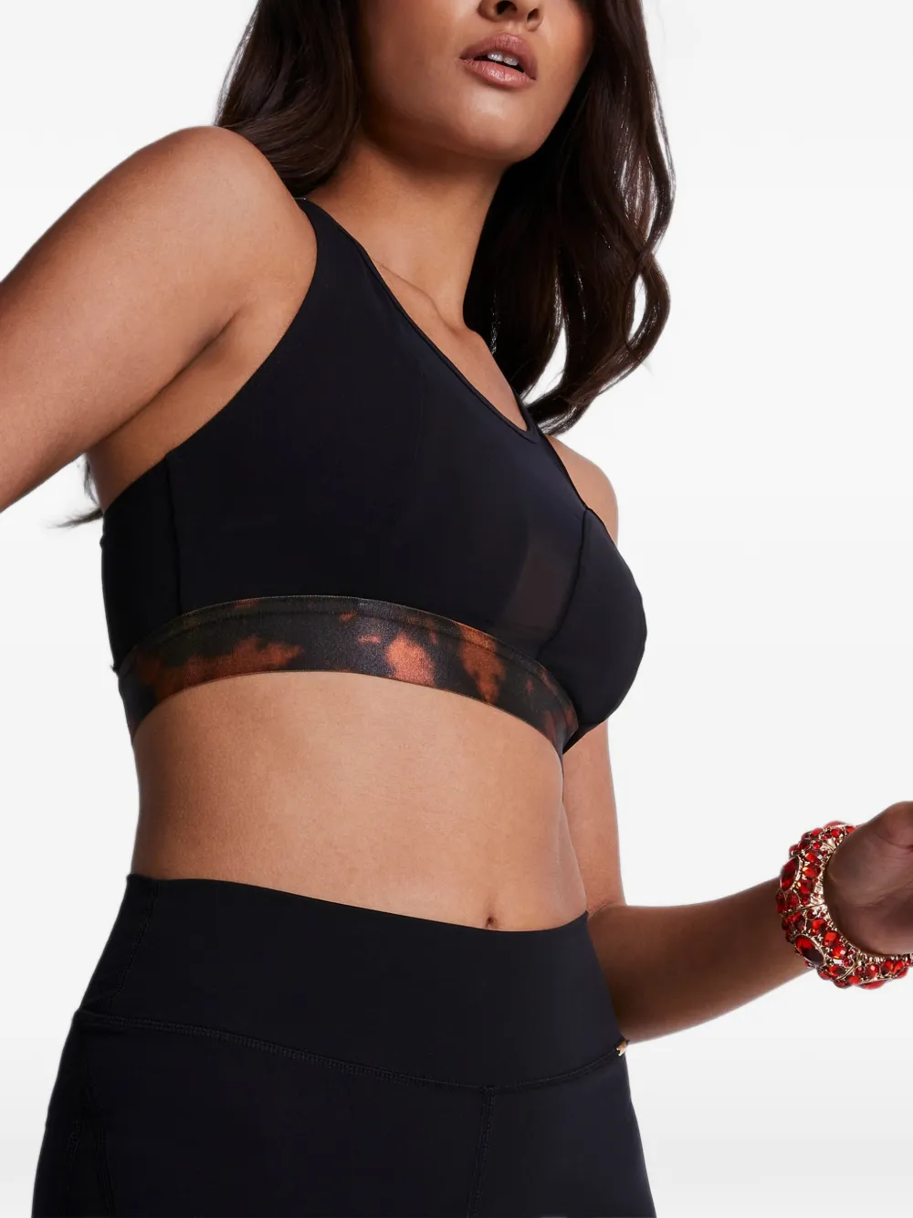 Aubade Hot Motion sport-bh met mesh vlak Zwart