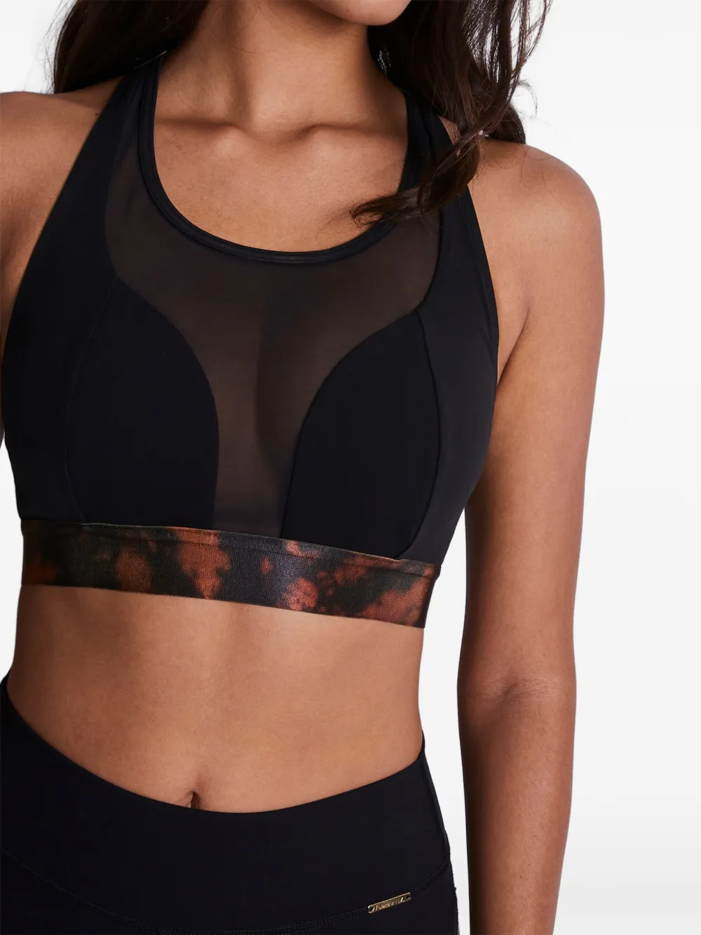 Aubade Hot Motion sport-bh met mesh vlak Zwart