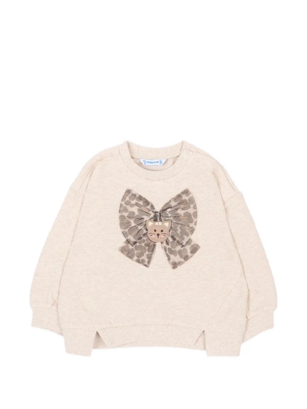 Mayoral bow-embellished sweatshirt - Toni neutri