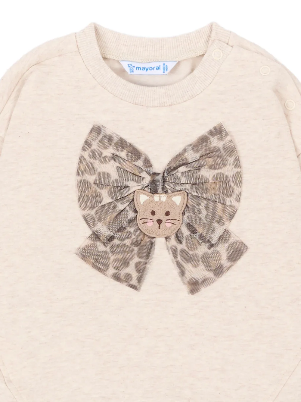 Mayoral Sweater verfraaid met strik Beige