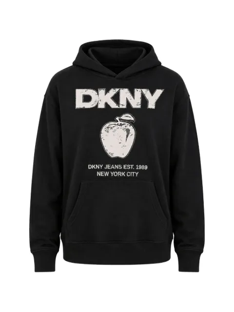 DKNY logo-print cotton hoodie