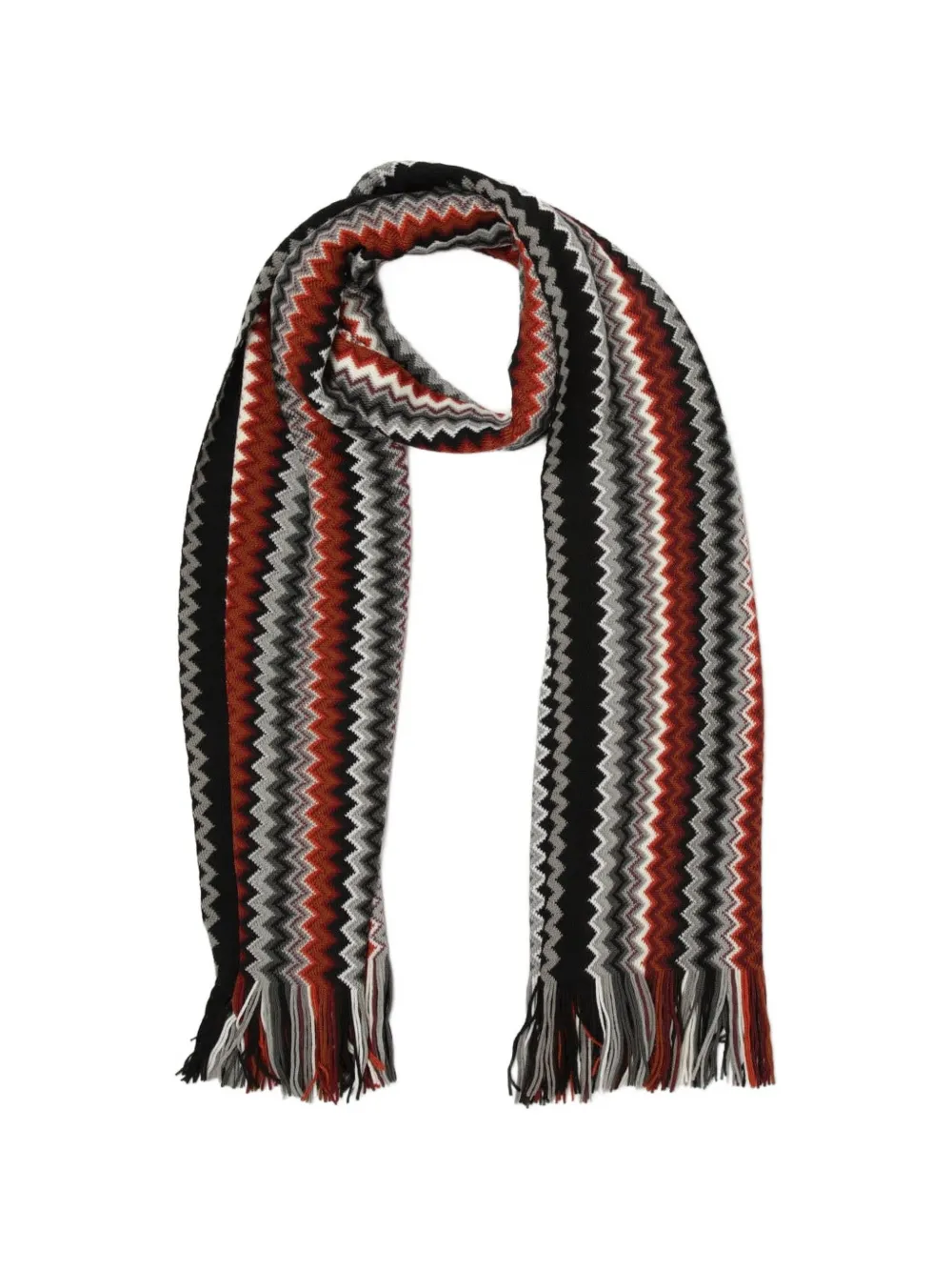 Missoni zigzag knit scarf - Nero