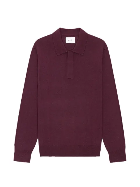 NN07 Emerson mouline-knit polo sweater
