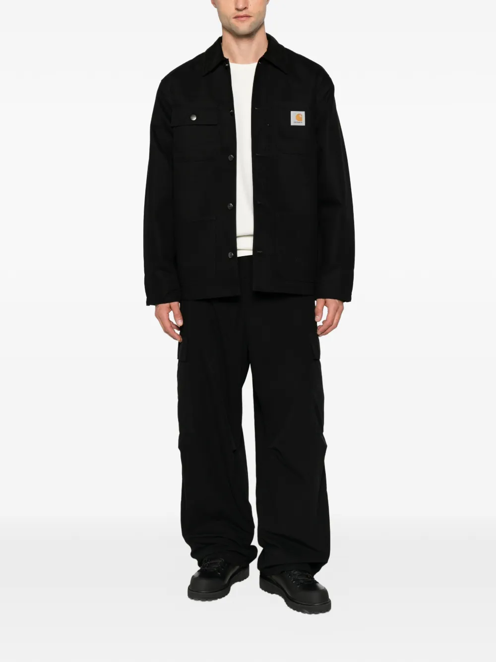 Carhartt WIP Cargo broek met logopatch Zwart