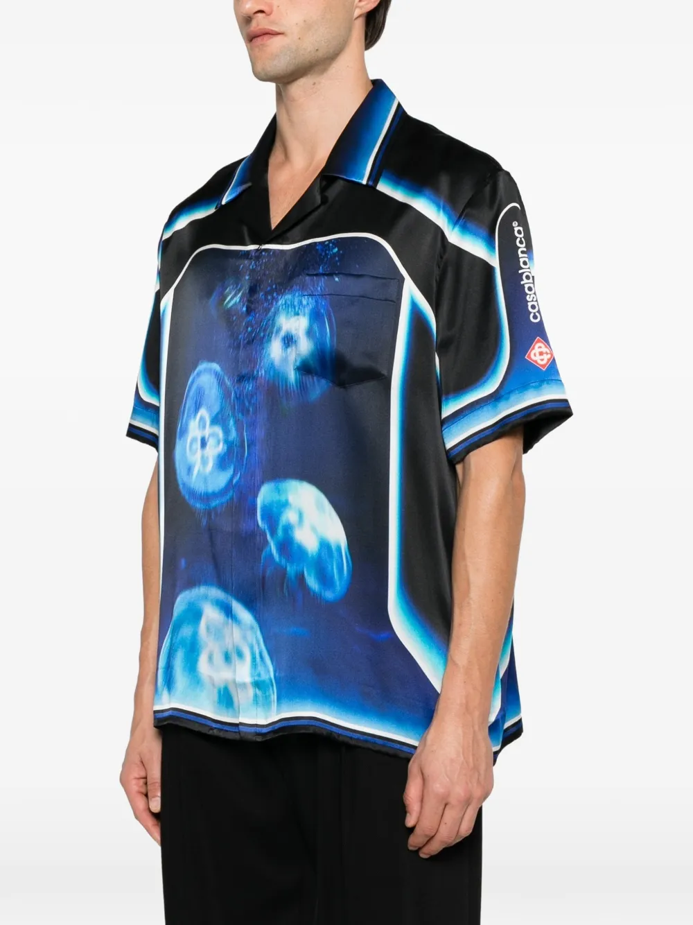 Casablanca Meduse Sportif overhemd met knopen Blauw
