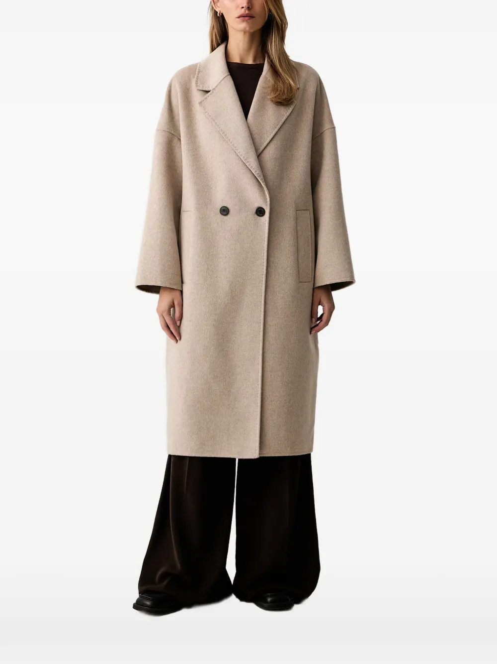 VICOLO double-breasted notched-lapel coat