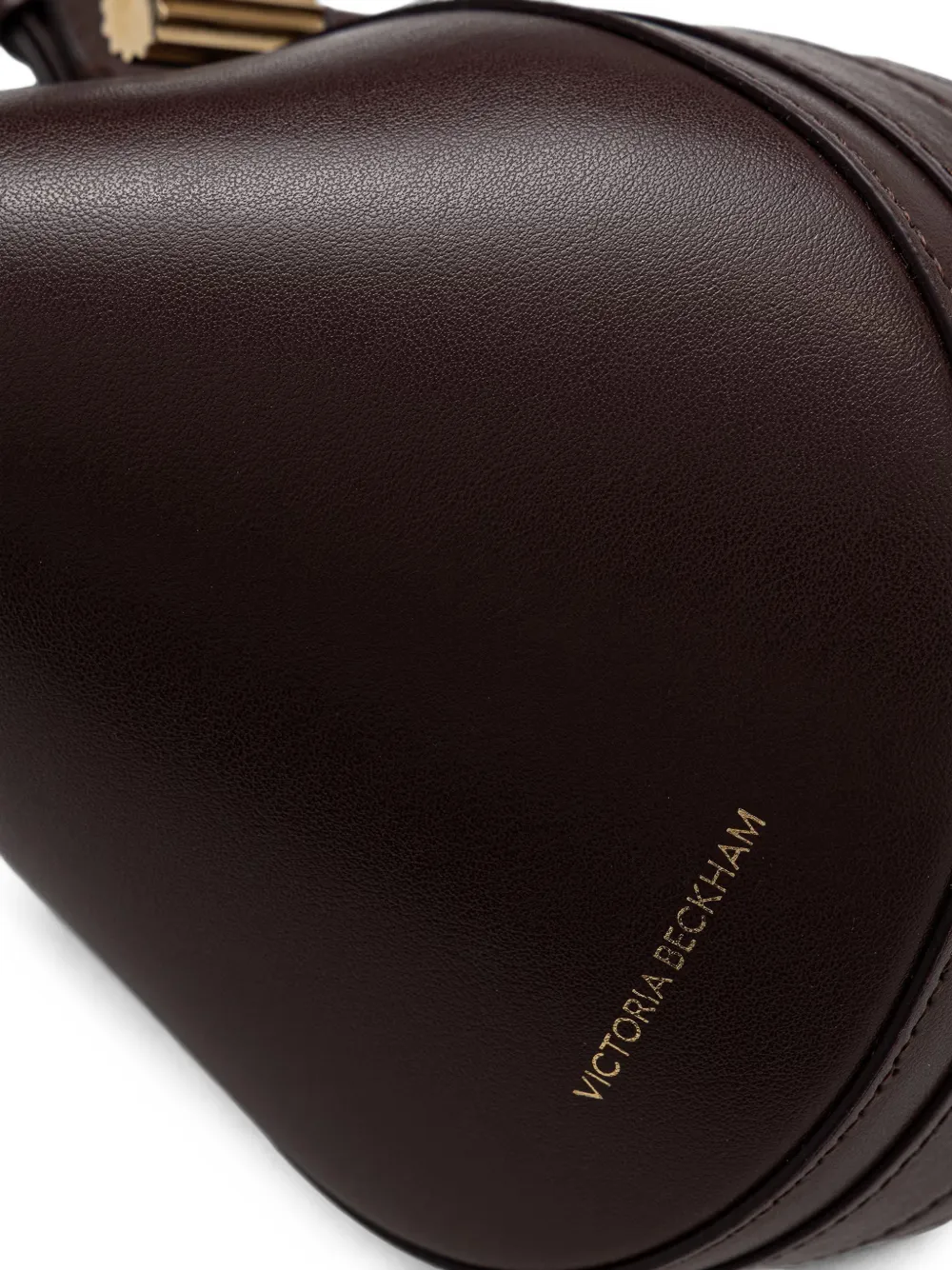 Victoria Beckham Portofino Dia shopper met geribbelde hardware Bruin
