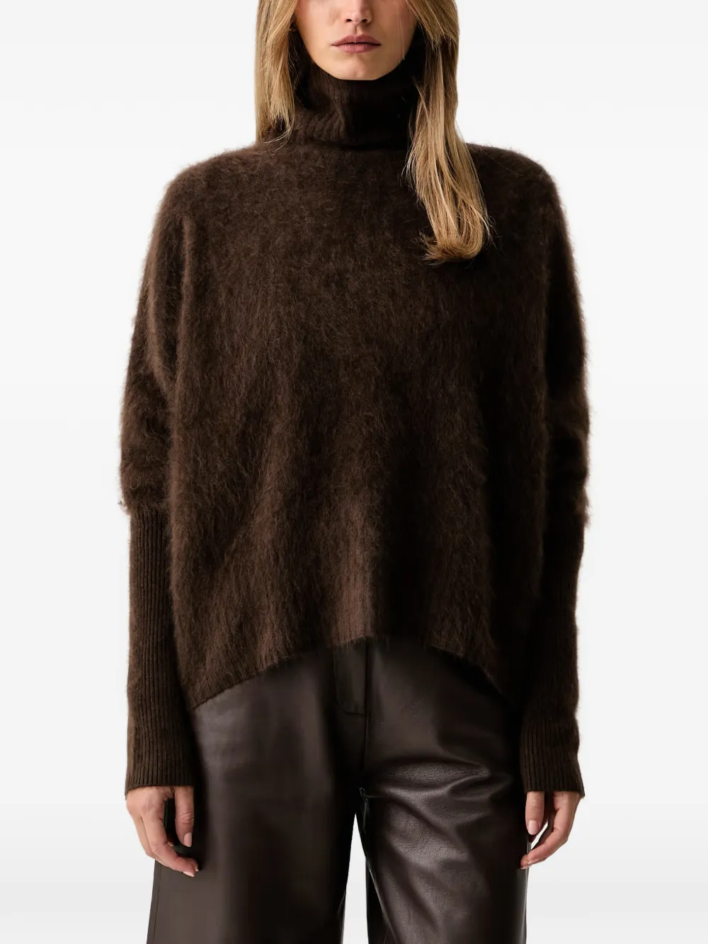 VICOLO brushed-finish roll-neck sweater