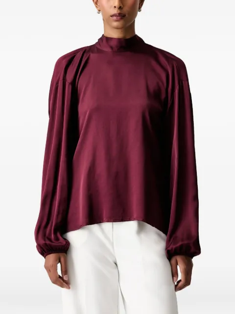 VICOLO cowl-back tie-fastening blouse