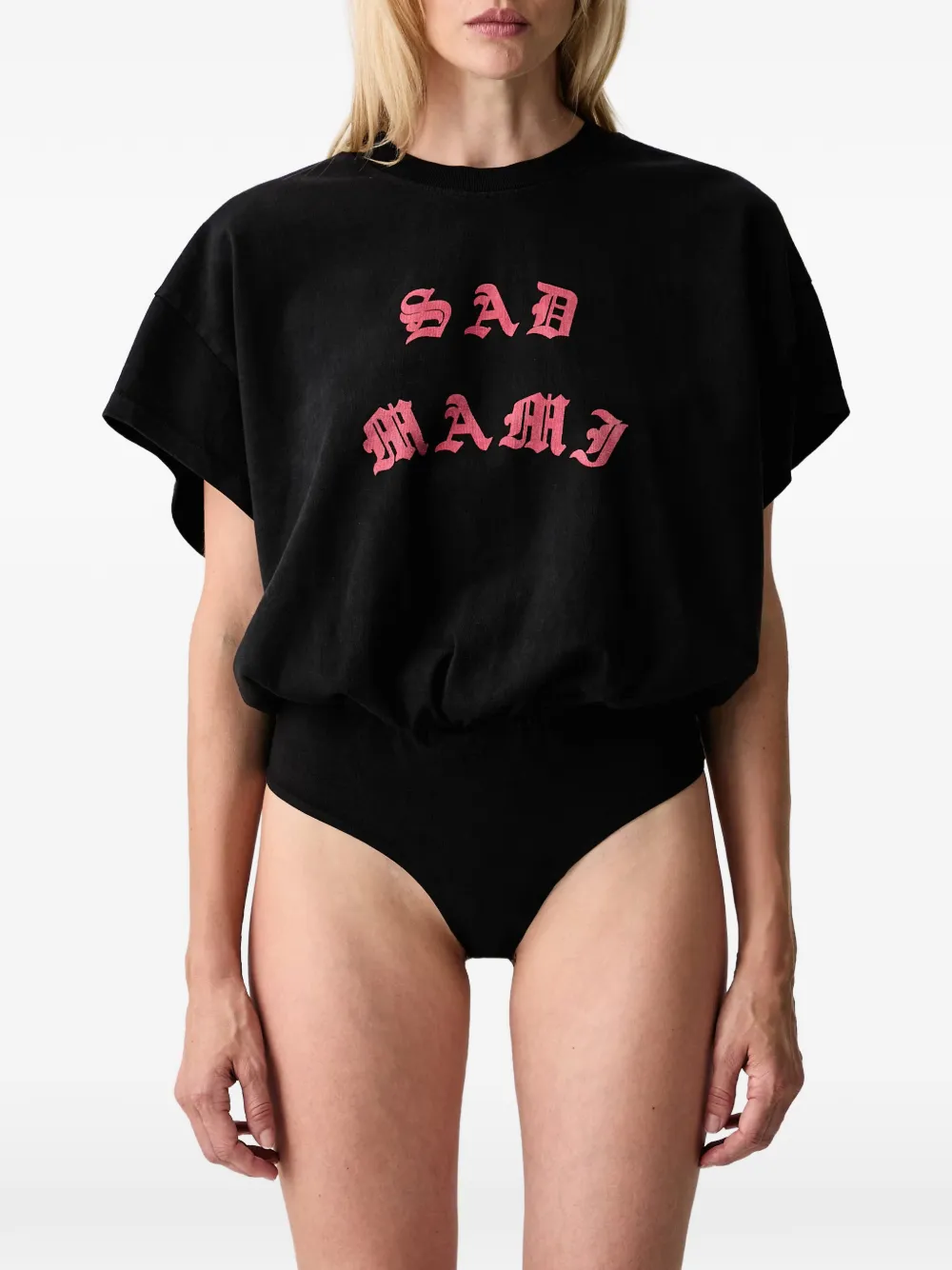 Willy Chavarria Slogan-print Bodysuit in Black, view 3