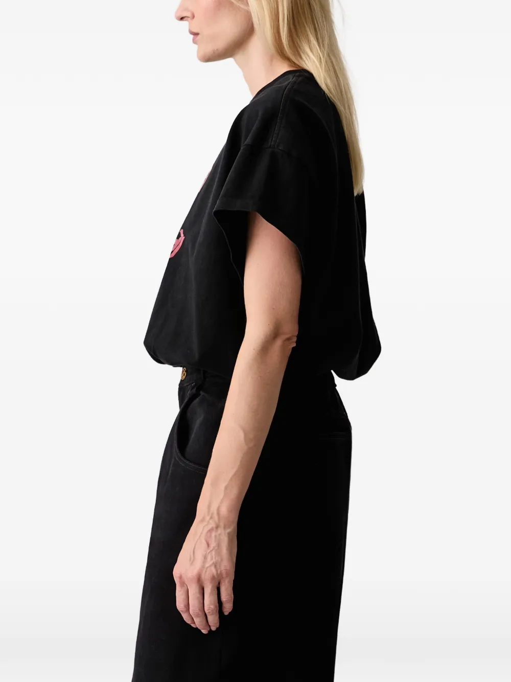 Willy Chavarria Slogan-print Bodysuit in Black, view 5