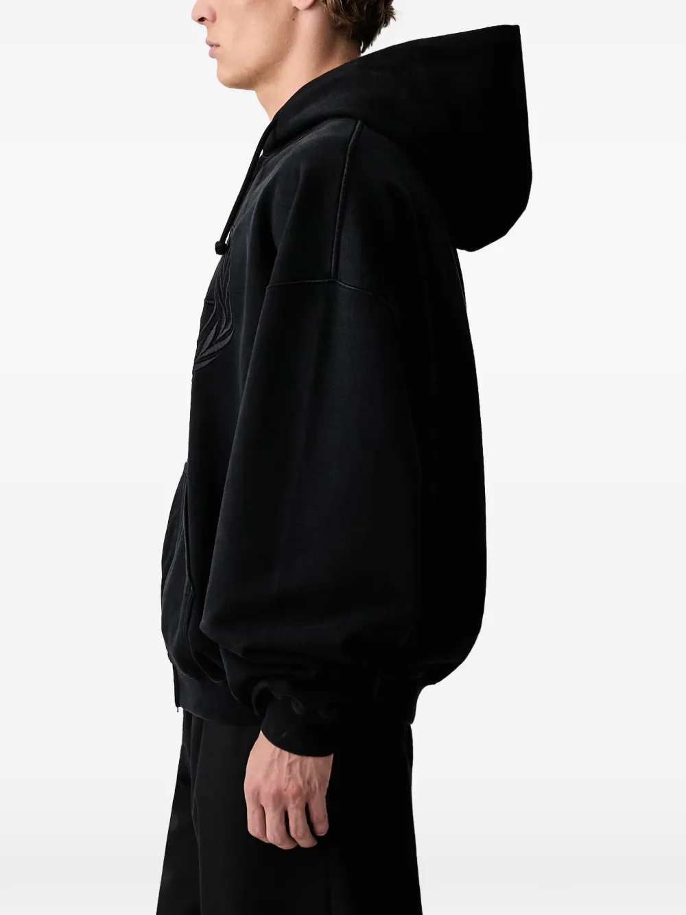 VETEMENTS Hoodie met geborduurd logo Zwart