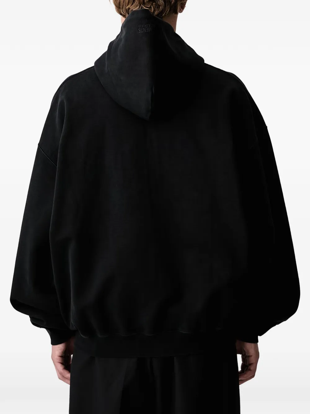 VETEMENTS Hoodie met geborduurd logo Zwart