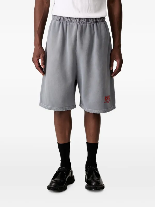 Willy Chavarria Ccc Buffalo Logo-embroidered Shorts in Grey