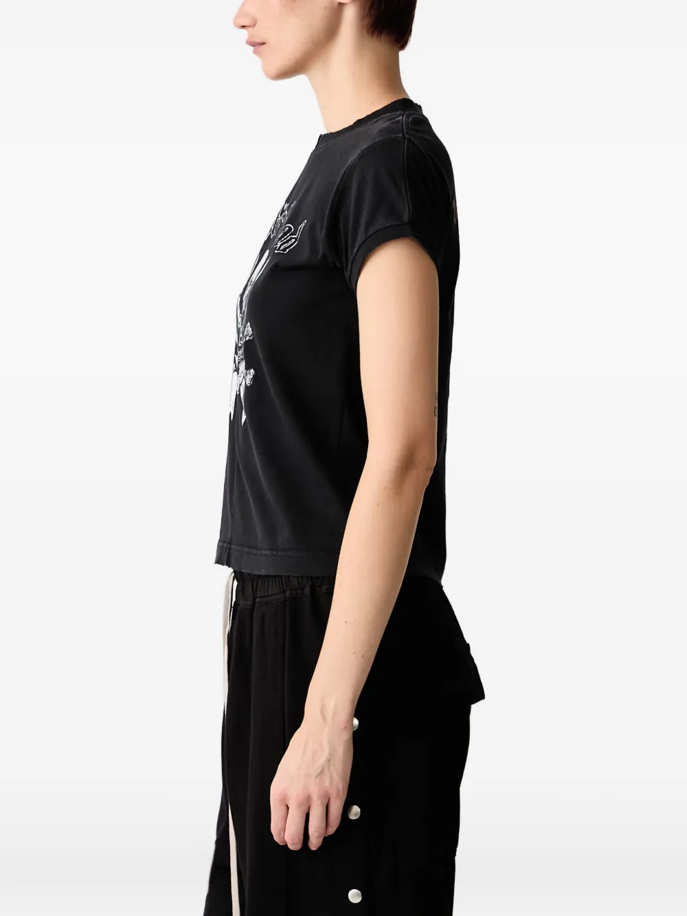 VETEMENTS T-shirt met Motörhead-print en uitgesneden details Zwart