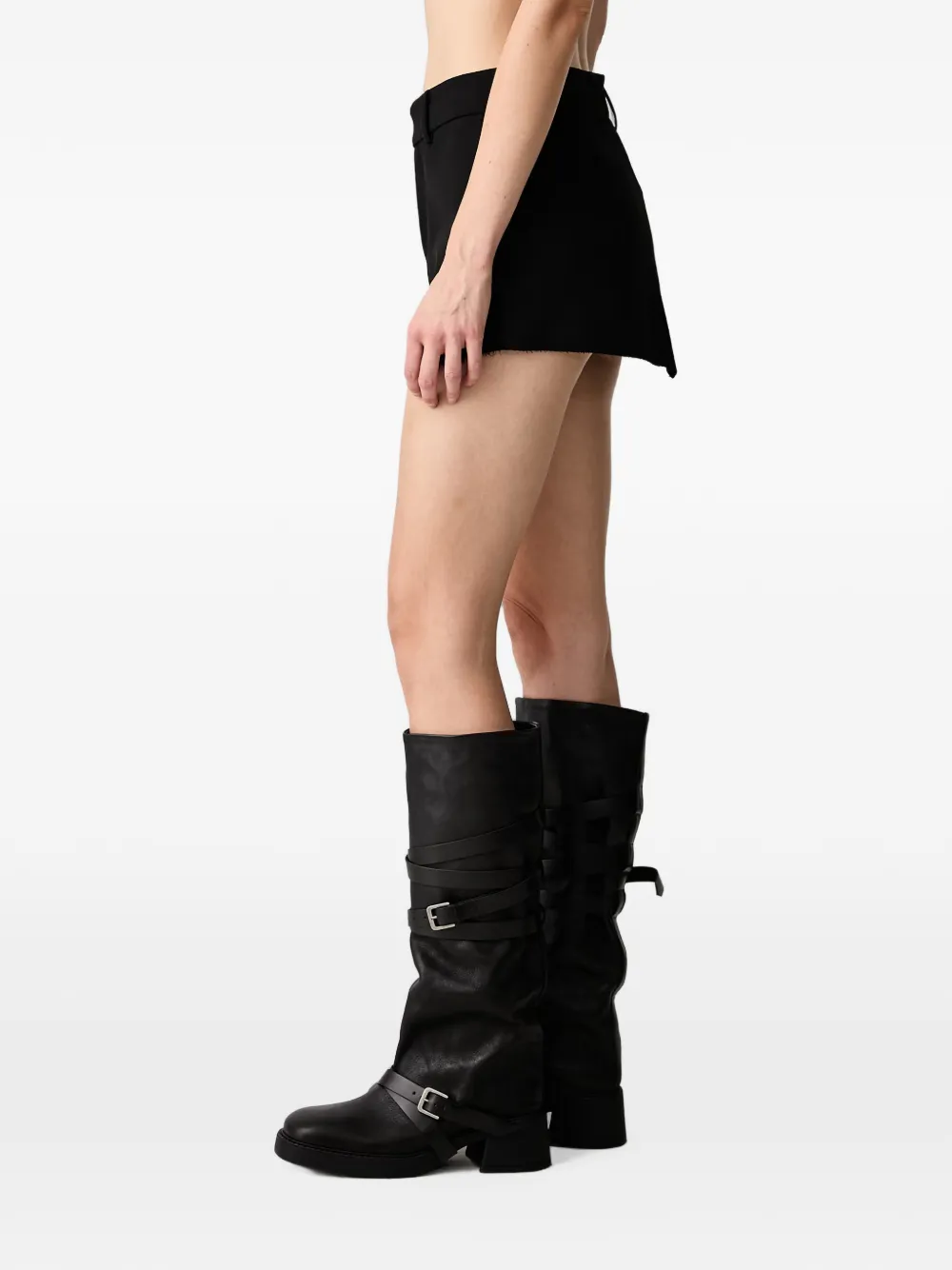 VETEMENTS Mini-rok met gerafelde rand Zwart