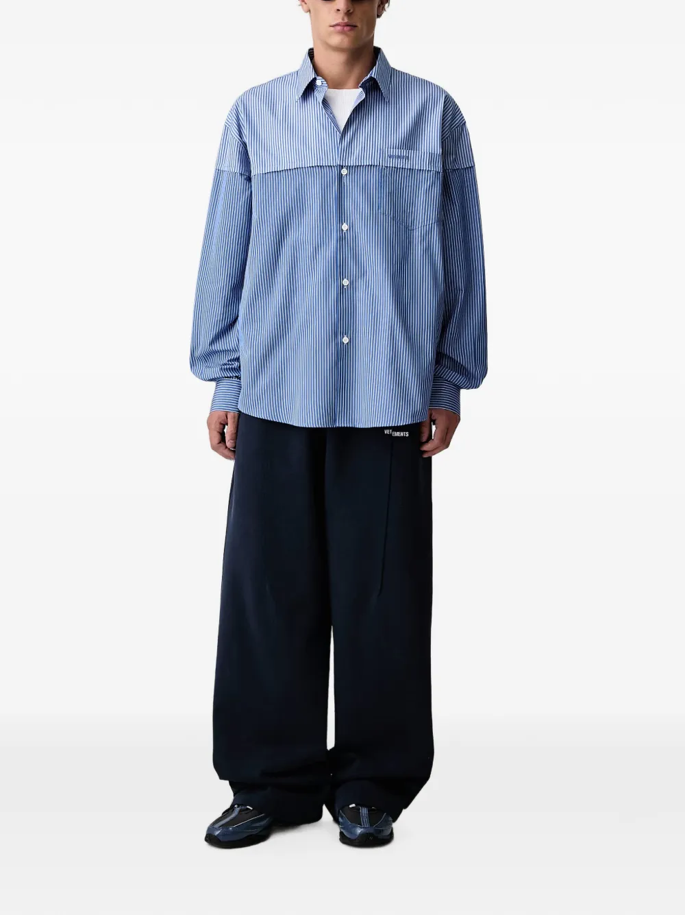 VETEMENTS logo-embroidered track pants Blauw