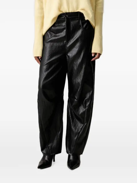 VICOLO pants palazzo de piel de becerro