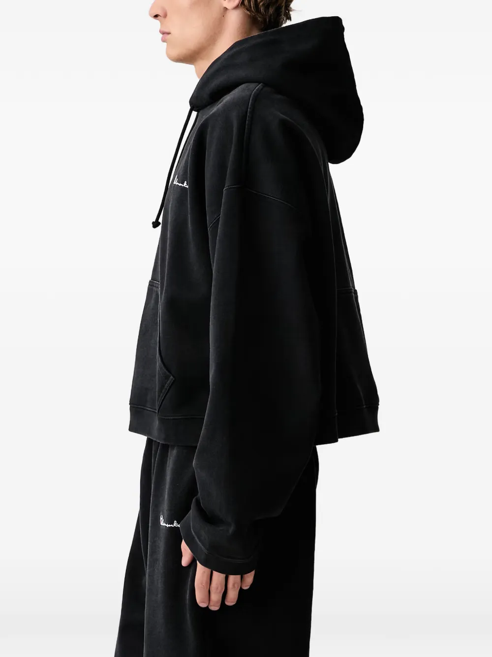 VETEMENTS Hoodie met geborduurd logo Zwart