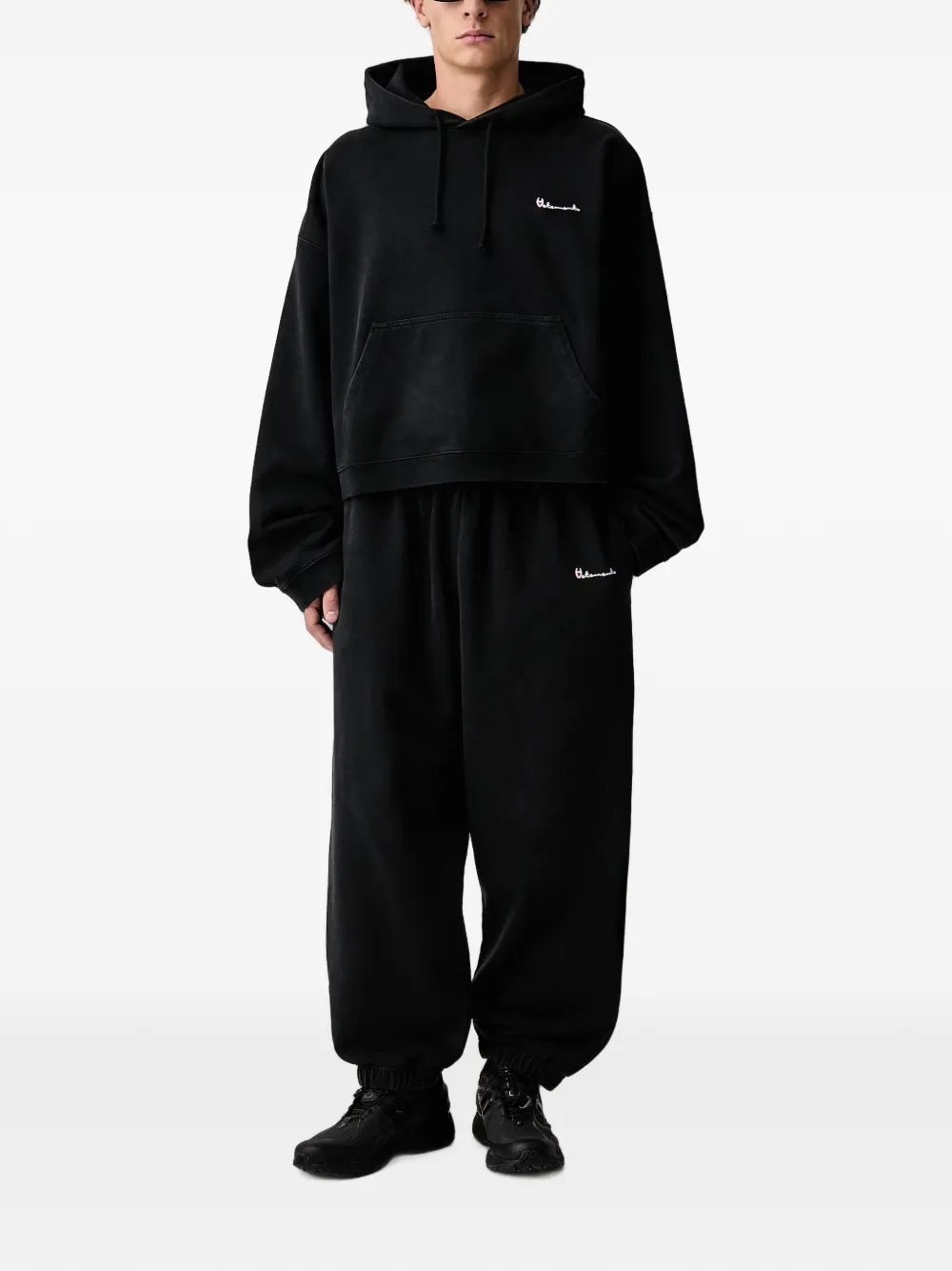 VETEMENTS Hoodie met geborduurd logo Zwart
