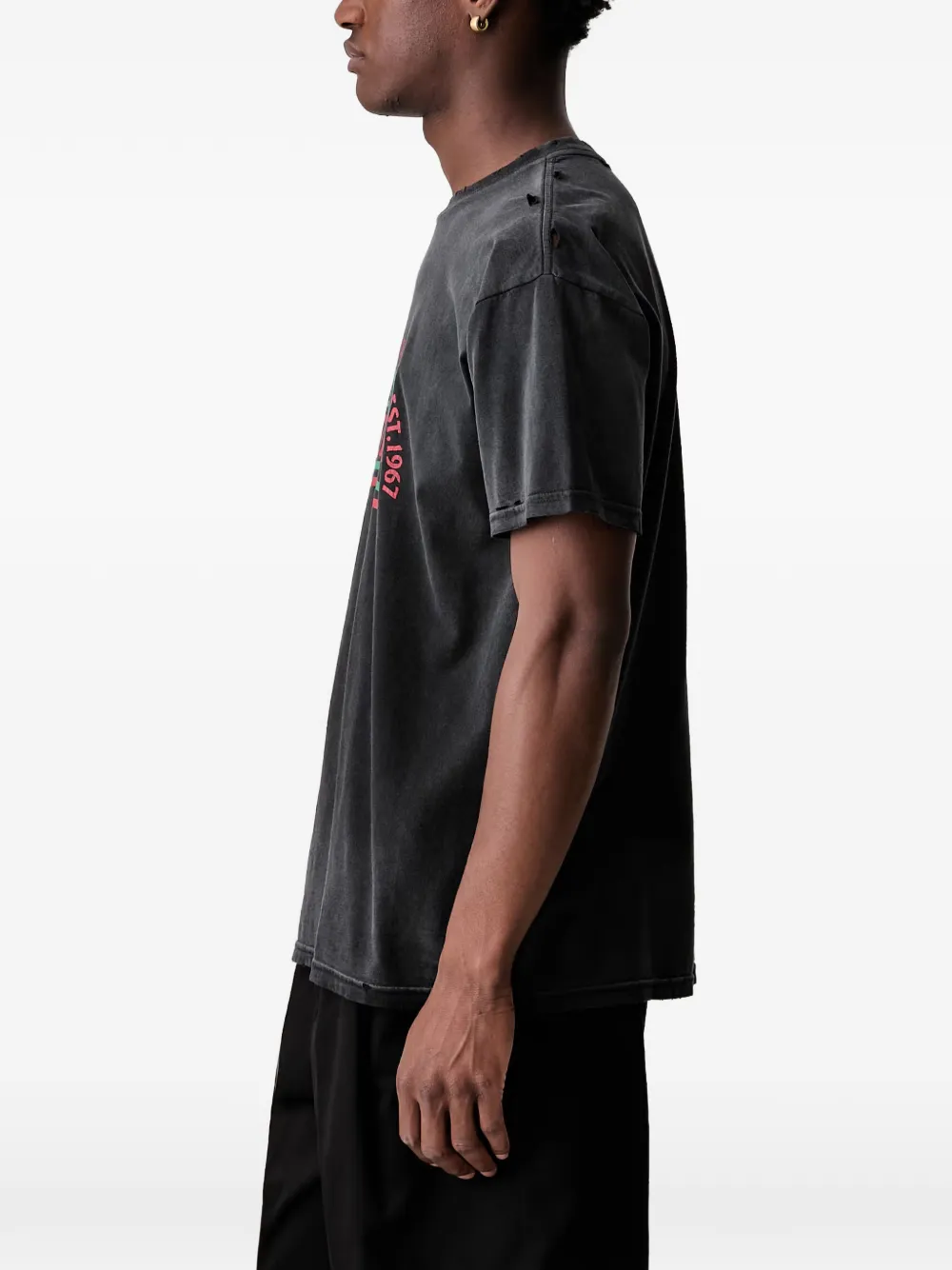 Willy Chavarria T-shirt met grafische print Zwart