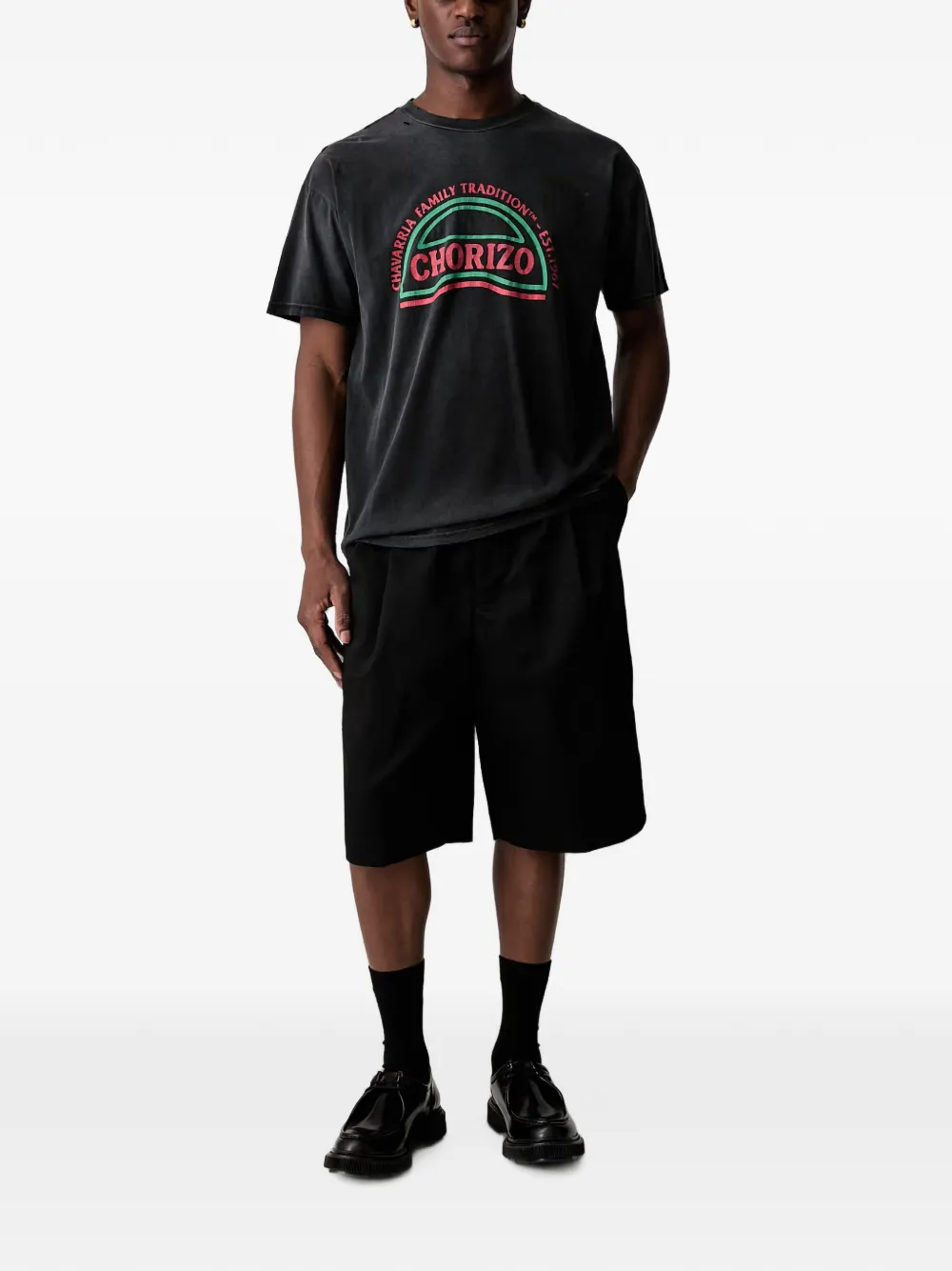Willy Chavarria T-shirt met grafische print Zwart