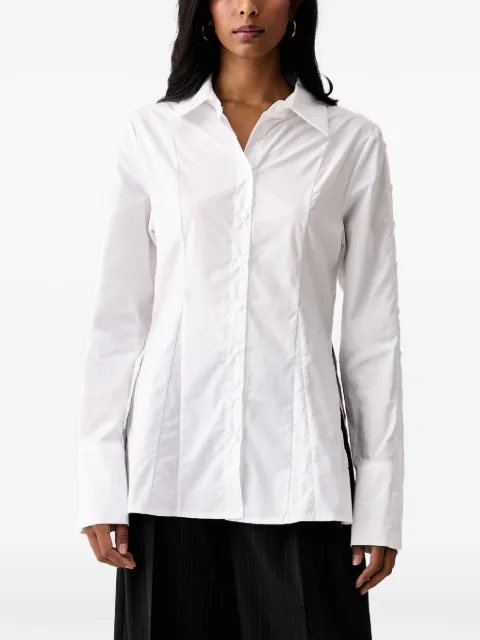 VICOLO button-sleeve side-slit shirt