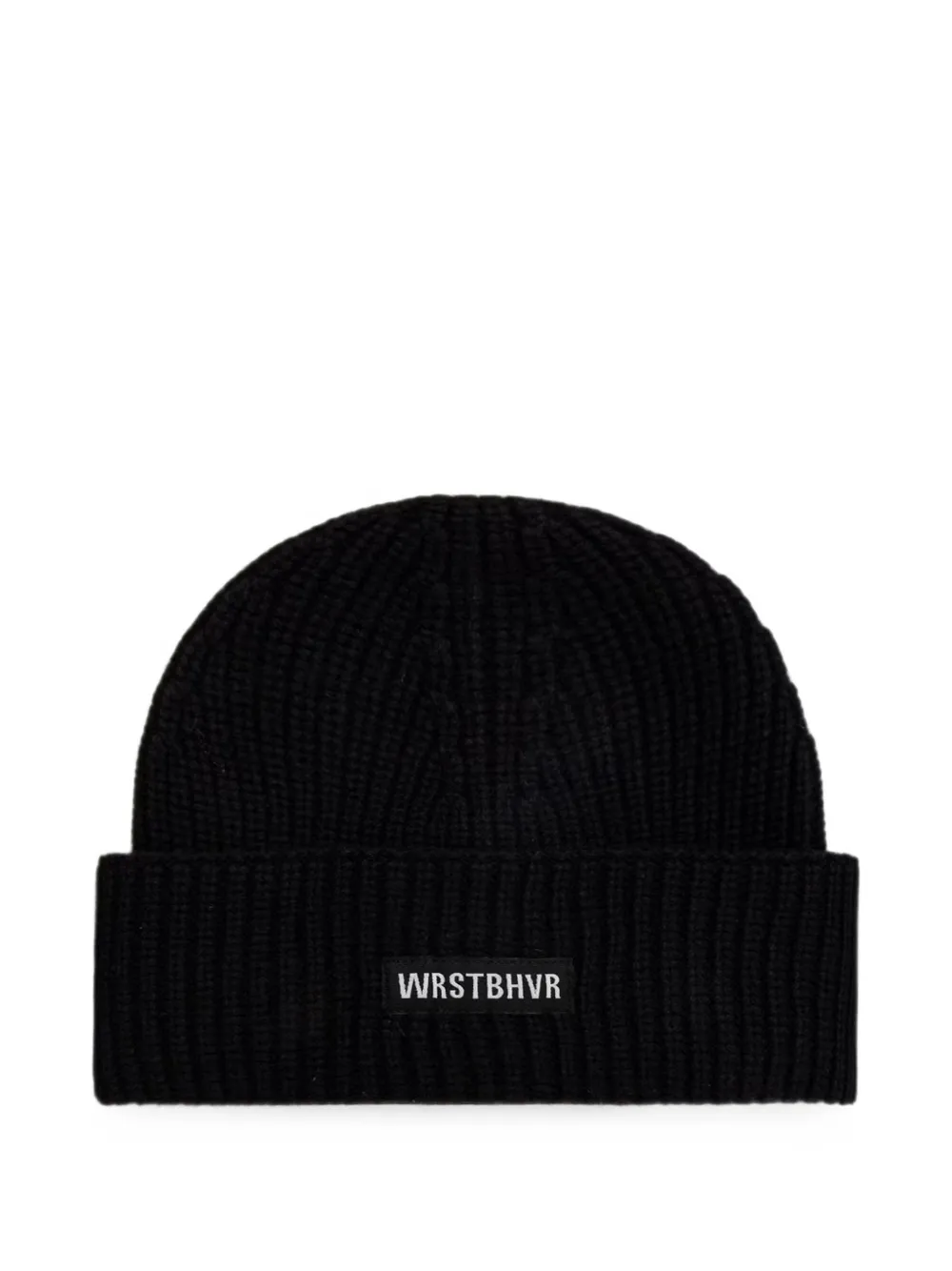 WRSTBHVR logo-patch beanie hat