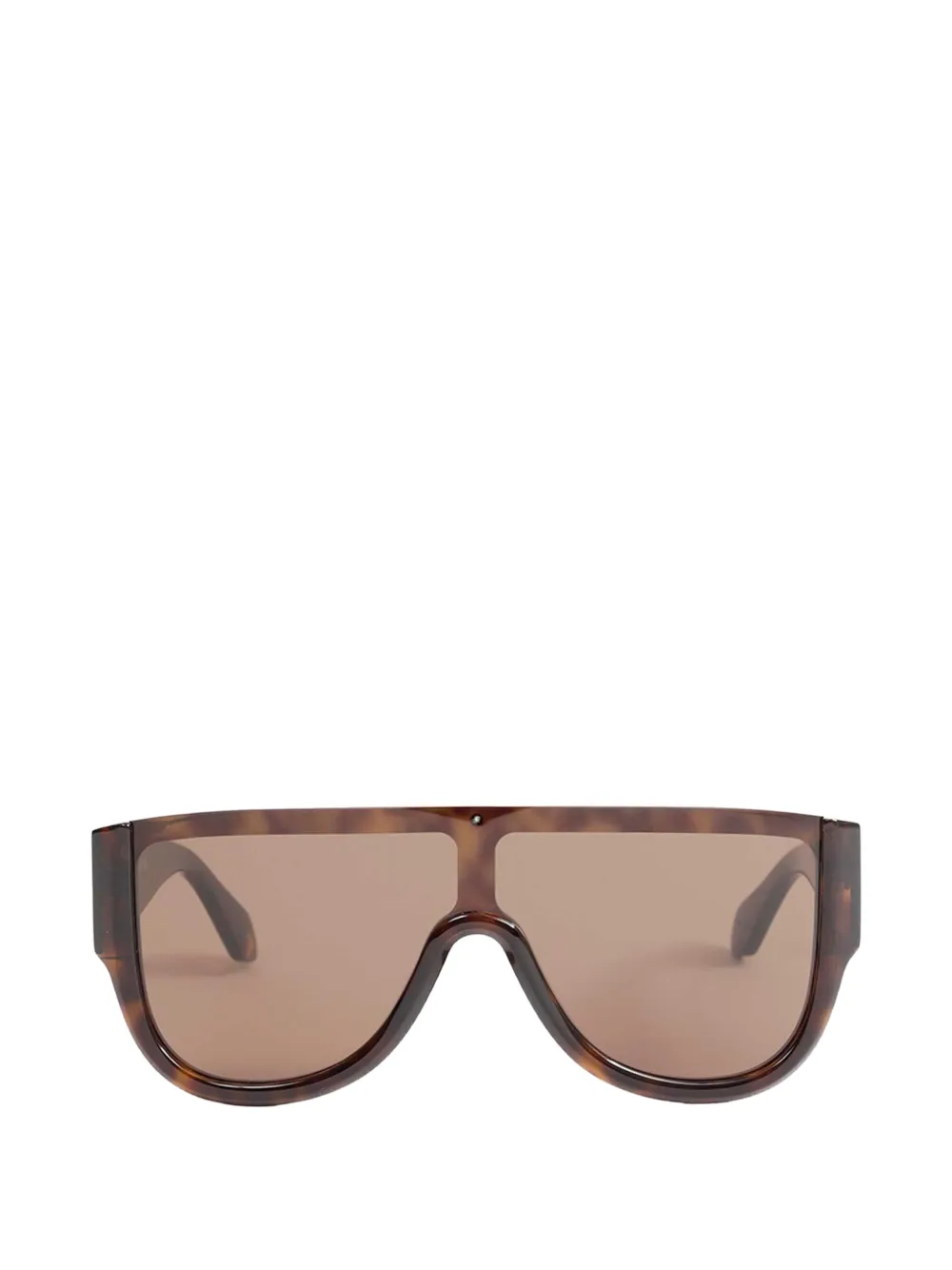 Alaia Eyewear Mask tortoiseshell-effect shield-frame sunglasses - Marrone