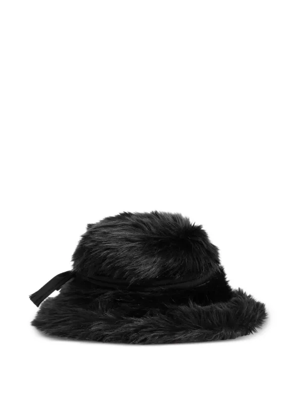 Junya Watanabe Faux-fur Hat in Black
