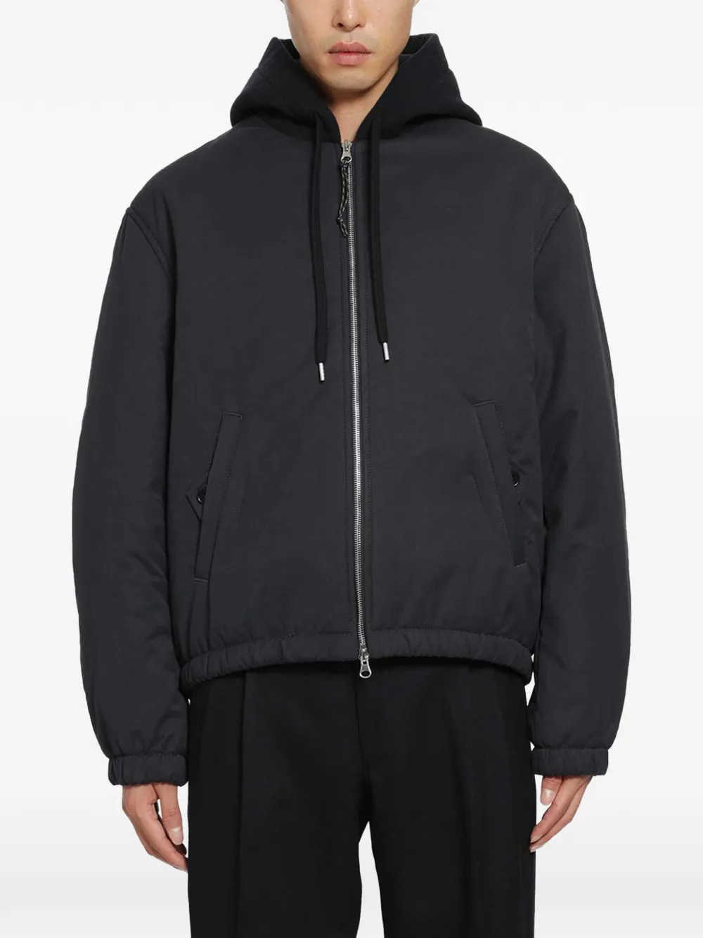 SALON C. LUNDMAN hooded bomber jacket