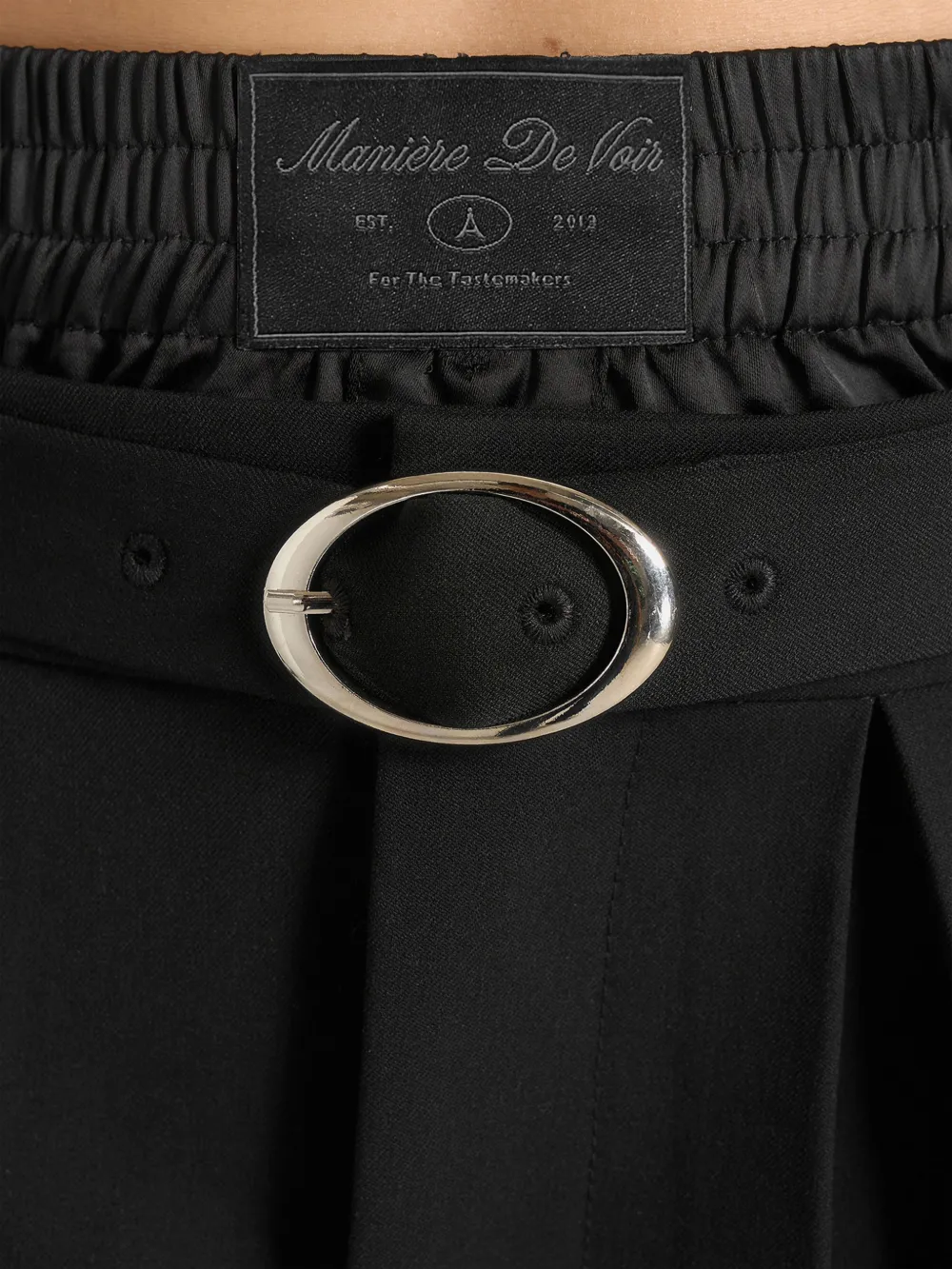 Manière De Voir Rebecca skort met plooien en tailleband Zwart
