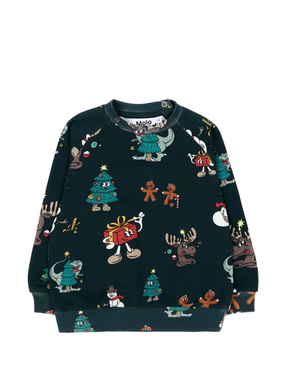 Molo Disc graphic-print sweatshirt - Verde