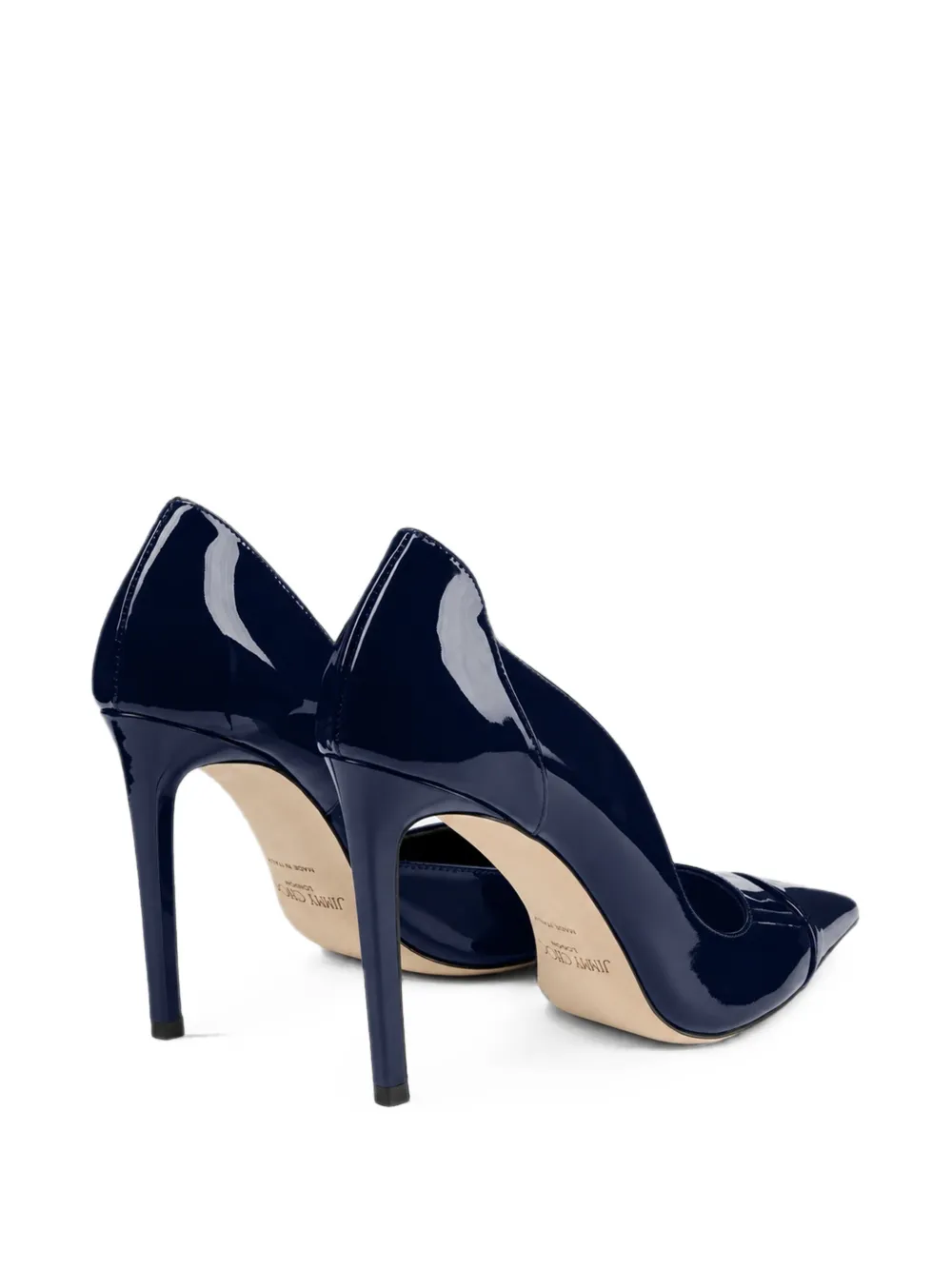 Jimmy Choo Brigitte 100 patent leather pumps Blauw