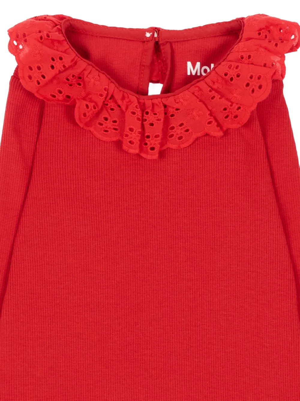 Molo Broderie anglaise body met ruches Rood
