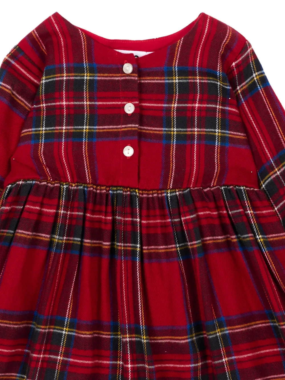 Molo Jurk met ruches en tartan-ruit Rood