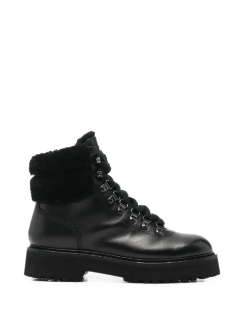 Woolrich shearling-trim lace-up boots
