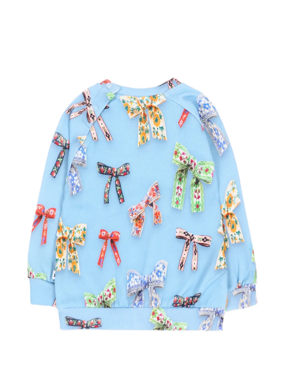 Molo Disc sweater met strikprint Blauw