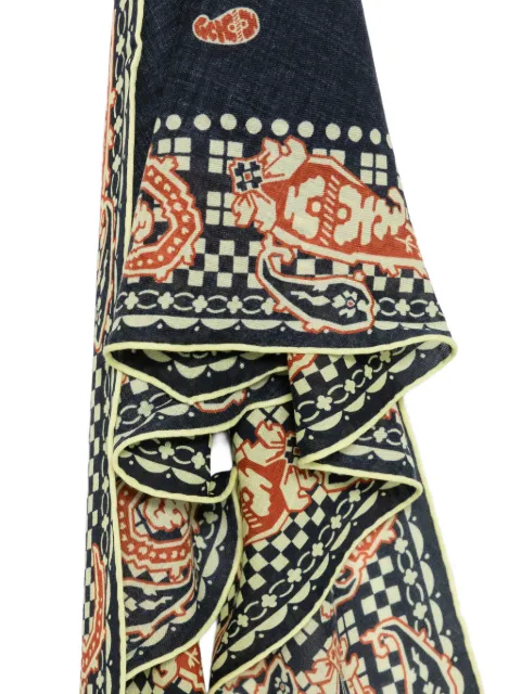 MANTERO 1902 paisley-print triangular scarf