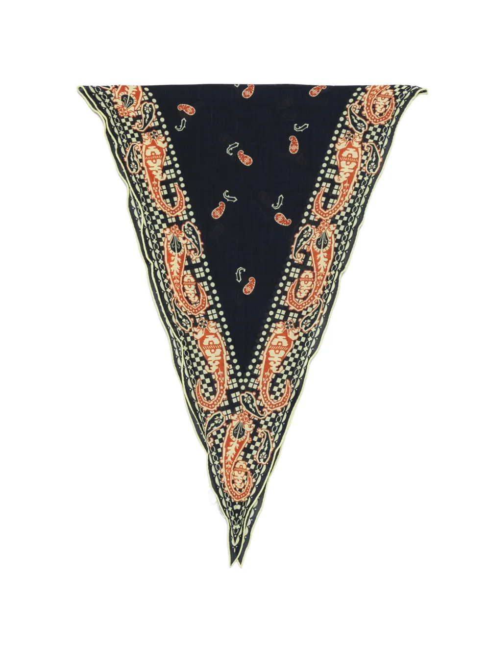 MANTERO 1902 paisley-print triangular scarf
