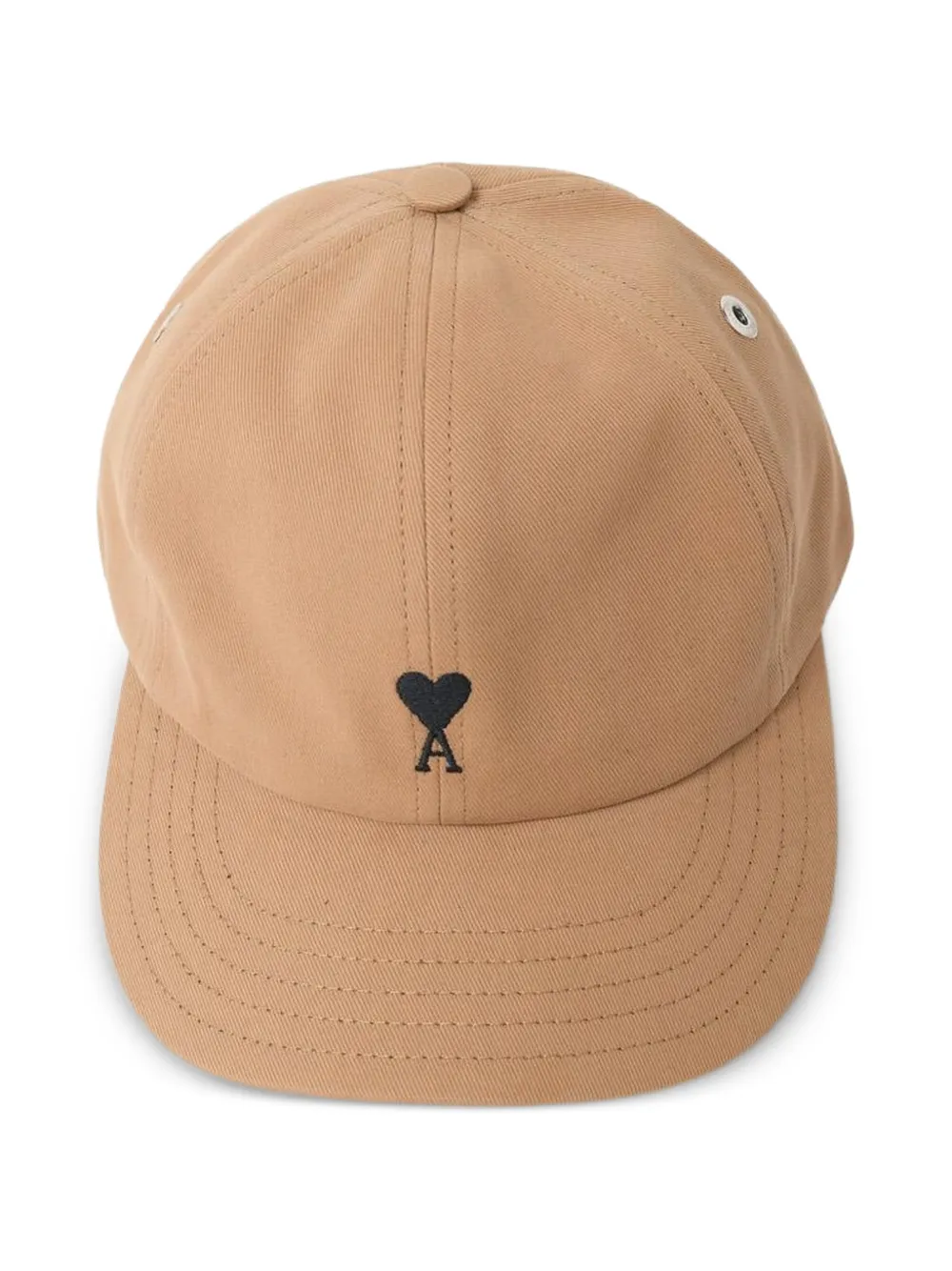 AMI Paris beige cotton cap with Ami de Coeur - Toni neutri