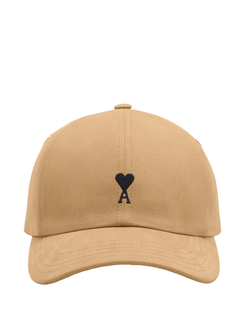 AMI Paris Katoenen pet met Ami de Coeur Beige