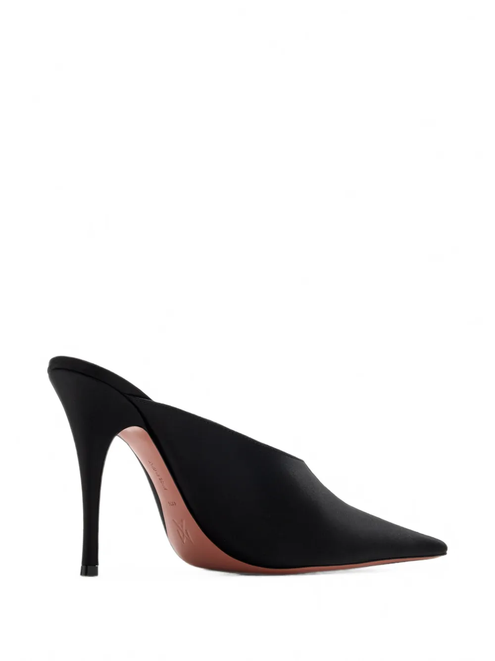 Amina Muaddi Felicia satin mules Zwart