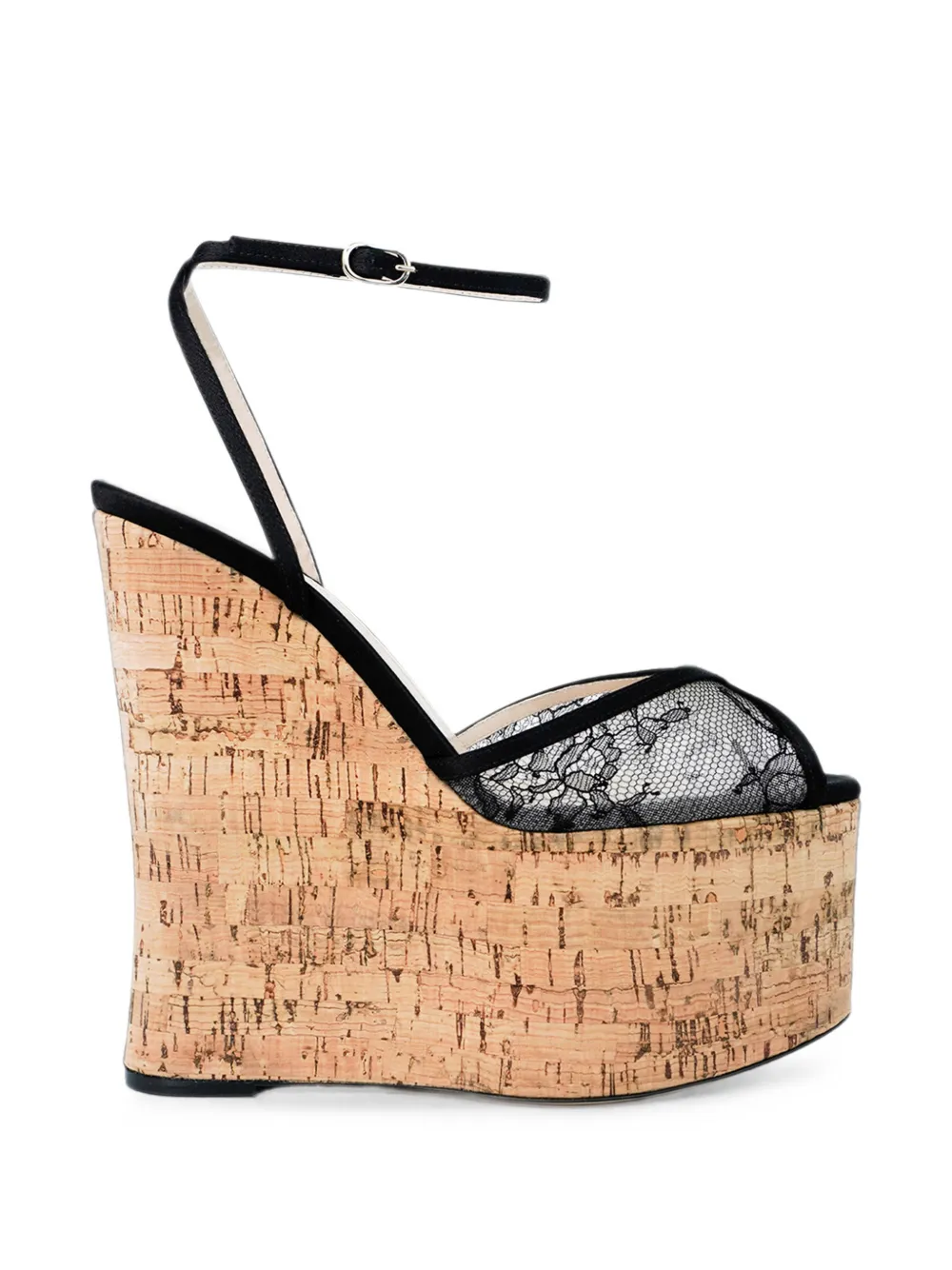 Andrea Wazen 150mm Bardot wedge sandals