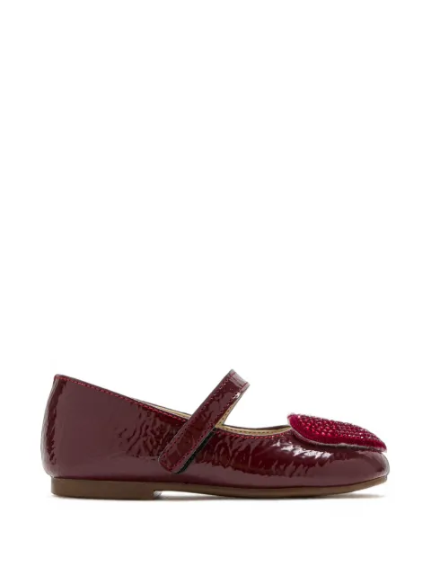 BabyWalker Swarovski crystal-embellished patent-leather ballet flats
