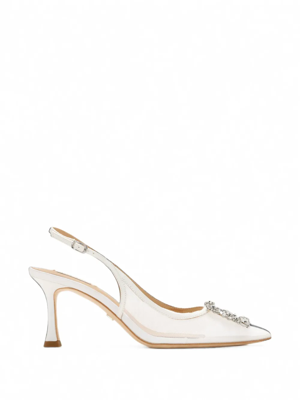 Badgley Mischka Yuta crystal-embellished mesh pumps