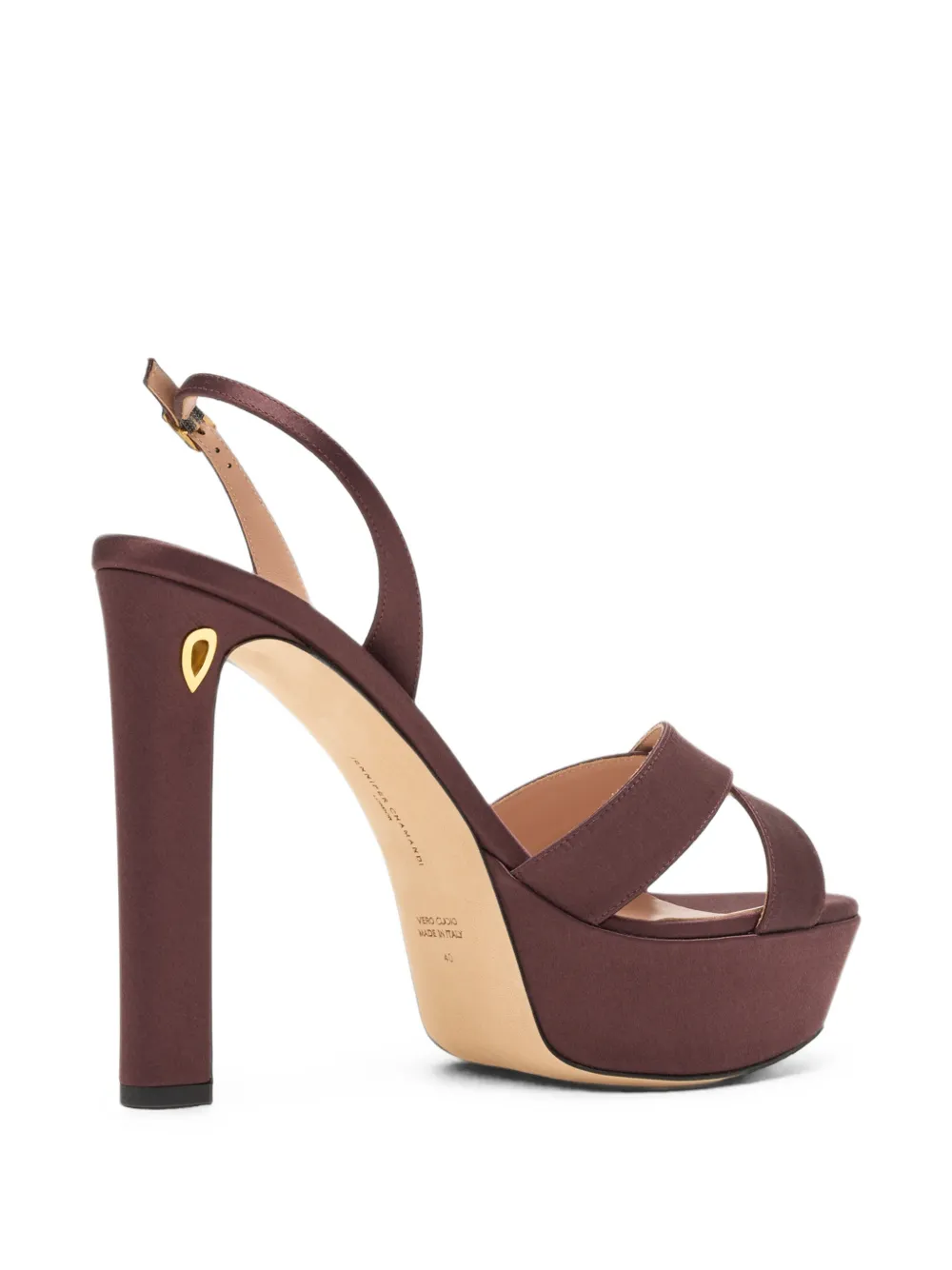 Jennifer Chamandi Leonardo platform sandals Paars