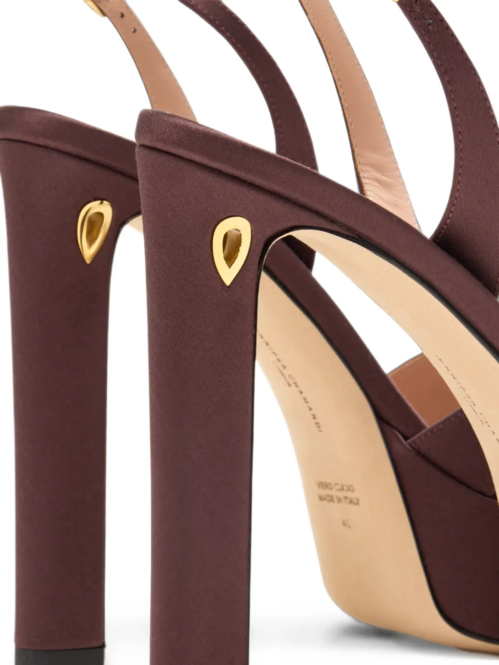 Jennifer Chamandi Leonardo platform sandals Paars
